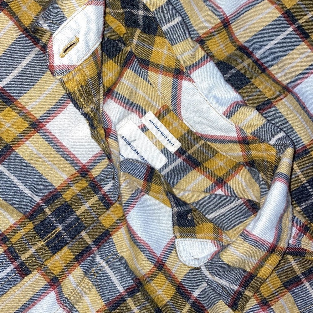 3/25🎉Yellow American eagle flannel